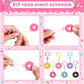 Jadive 24 Pcs Sweet Donut Party Favors Donut Keychain Sweet Doughnut Theme Birthday Party Supplies Pendant Ornament For Christmas Kids Boy Girl Gift Reward Goodie Bag Fillers, 6 Colors
