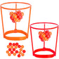 2 Pack Head Hoop Basketball Party Game For Kids And Adults Carnival Game Adjustable Basket Net Headband With 20 Balls For Carnival Party Birthday Party Family Indoor Outdoor Game (Red + Orange)