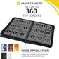 Trading Card Binder 360 Pockets Trading Card Holder Book  enhanced PU Cover Zip Folder Binder  Side Loading Carrying Case Binder Album for TCG  MTG Sports Cards  Game Cards (Gray)