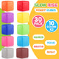 Viroucal Slow Rising Stress Cube 30 Pack - Assorted Color Fidget Stress Balls, Soft Squishy Toys for Anxiety Relief, Classroom Prize