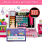 Hyes Kids Cash Register Toy Playset With Real Calculator, Toddler Pretend Play Store Incl Scanner/Credit Card/Play Money/Conveyo