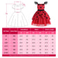Reliparty Ladybug Costume For Girls With Polka Dots Ladybird Dress Dress Up Halloween Christmas 120
