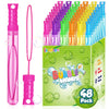 Bubble Wand, 48 Pcs Bubble Wands Bulk In 6 Colors, Bubble Party Favors For Kids, Summer Toys, Indoor Outdoor Activity, Themed Birthday, Wedding, For Girls & Boys