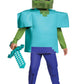 Disguise Zombie Deluxe Child Costume, Green, Large (10-12)