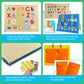 Foldable,Freestanding Felt Flannel Board Set for Toddlers,With 75 Felt Learning Letters Numbers Pieces,Double-Sided,With Storage