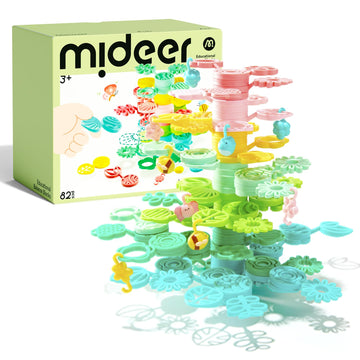 Mideer Educational Balance Blocks 82 Piece Set, Creative Stacking Game For Kids Ages 3+, Montessori Preschool Toys, Enhancing Problem-Solving And Family Bonding, Birthday Gift For Boys And Girls