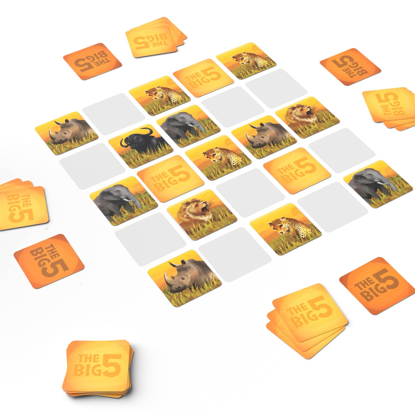 Skillmatics Card Game - The Big 5, Animal Themed Game of Secret Identities & Strategic Card-Flipping, Family Friendly Game, Gift