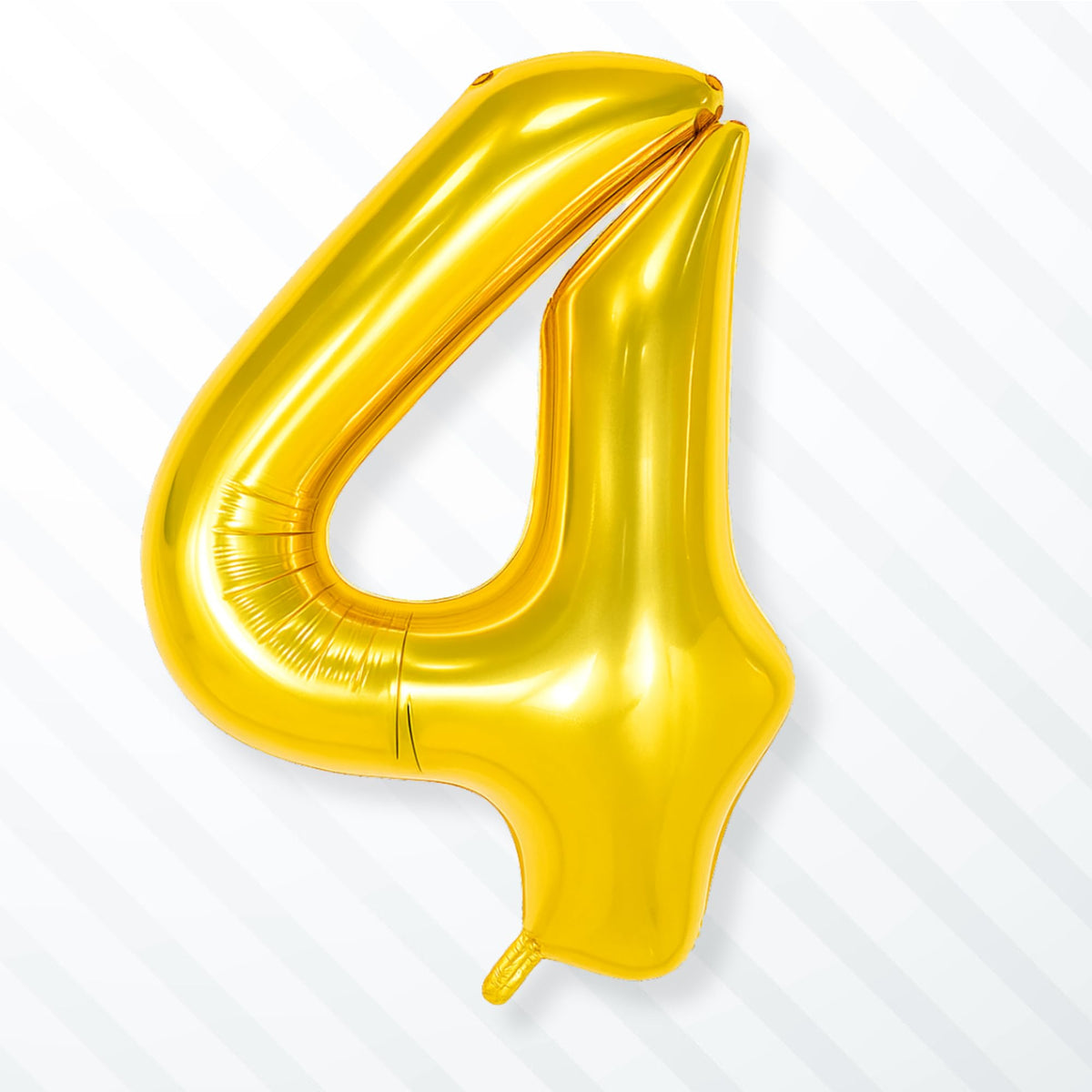 Flyloons 4 number Foil Balloon Gold 16 inch Size For Kids Boys Girls Birthday Decoration Items 4th Year Balloons Set Four