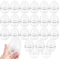Swakuta 24 Pcs 3.5 Inch Plastic Clear Easter Eggs Small Translucent Fillable Easter Egg Transparent Empty Easter Egg for Easter 