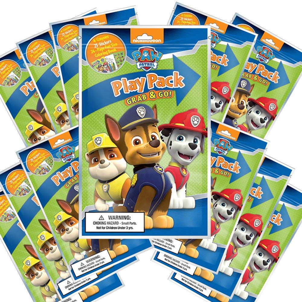 Bundle of 12 Nickelodeon Paw Patrol Grab & Go Play Packs