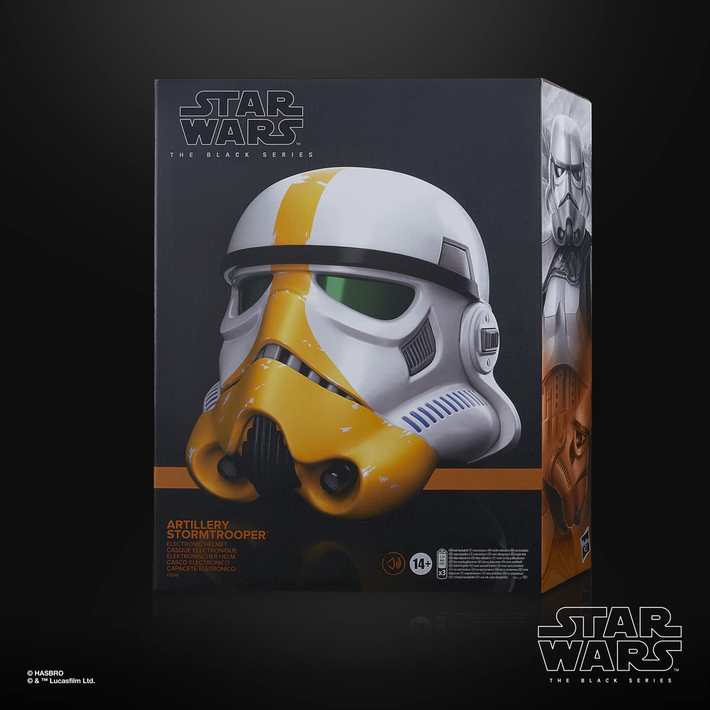 STAR WARS The Black Series The Mandalorian Artillery Stormtrooper enhanced Electronic Helmet  Roleplay Collectible  Ages 14 and Up