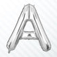 Flyloons Silver A Alphabets Letter Foil Balloons Perfect for Birthday Decoration Items, Anniversary, Bachelorette, Wedding, Fare