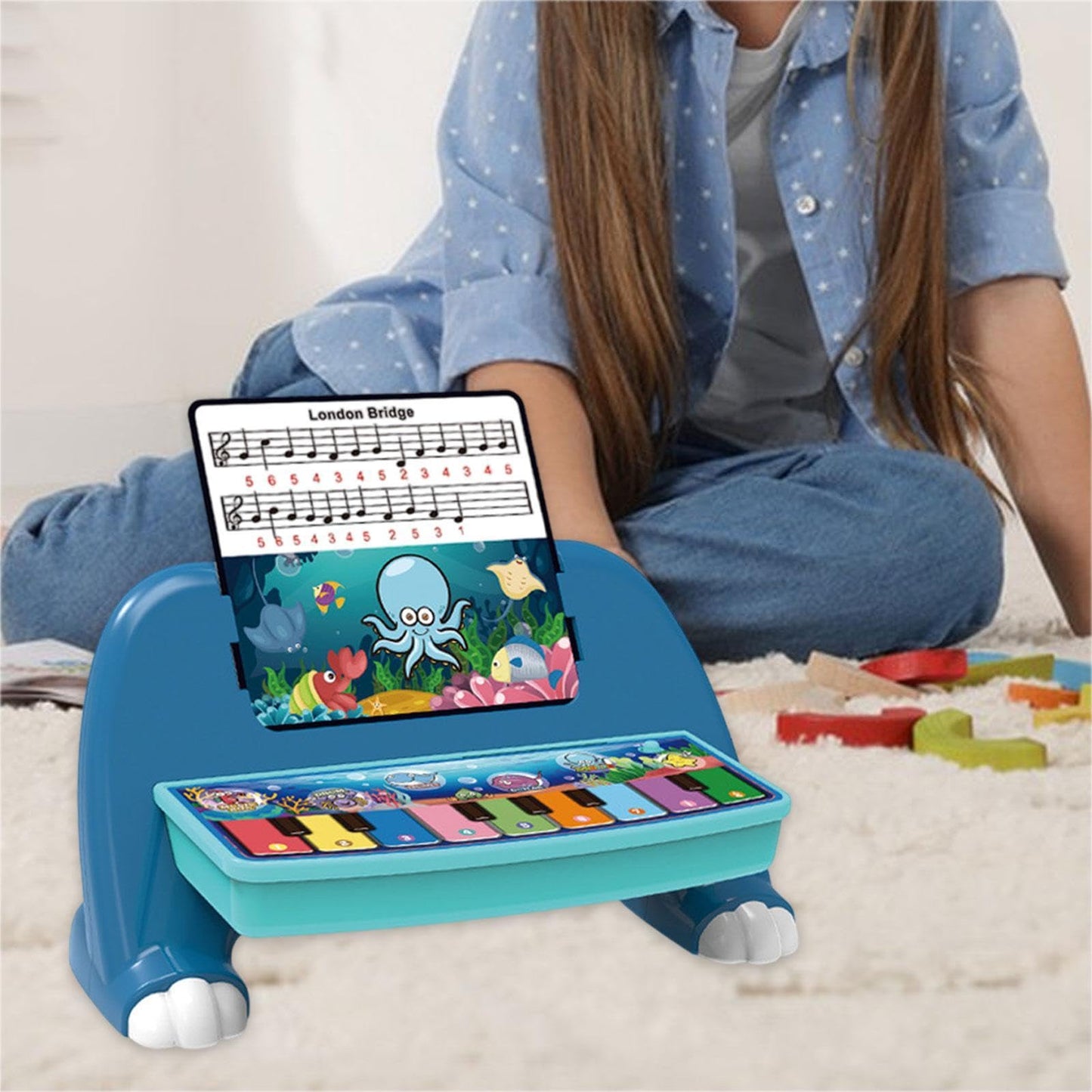 Atorse Early Learning Infant Toy With Piano Sheet Funny For Christmas Birthday Kids Blue|Baby | Toys For Baby | Developmental Ba