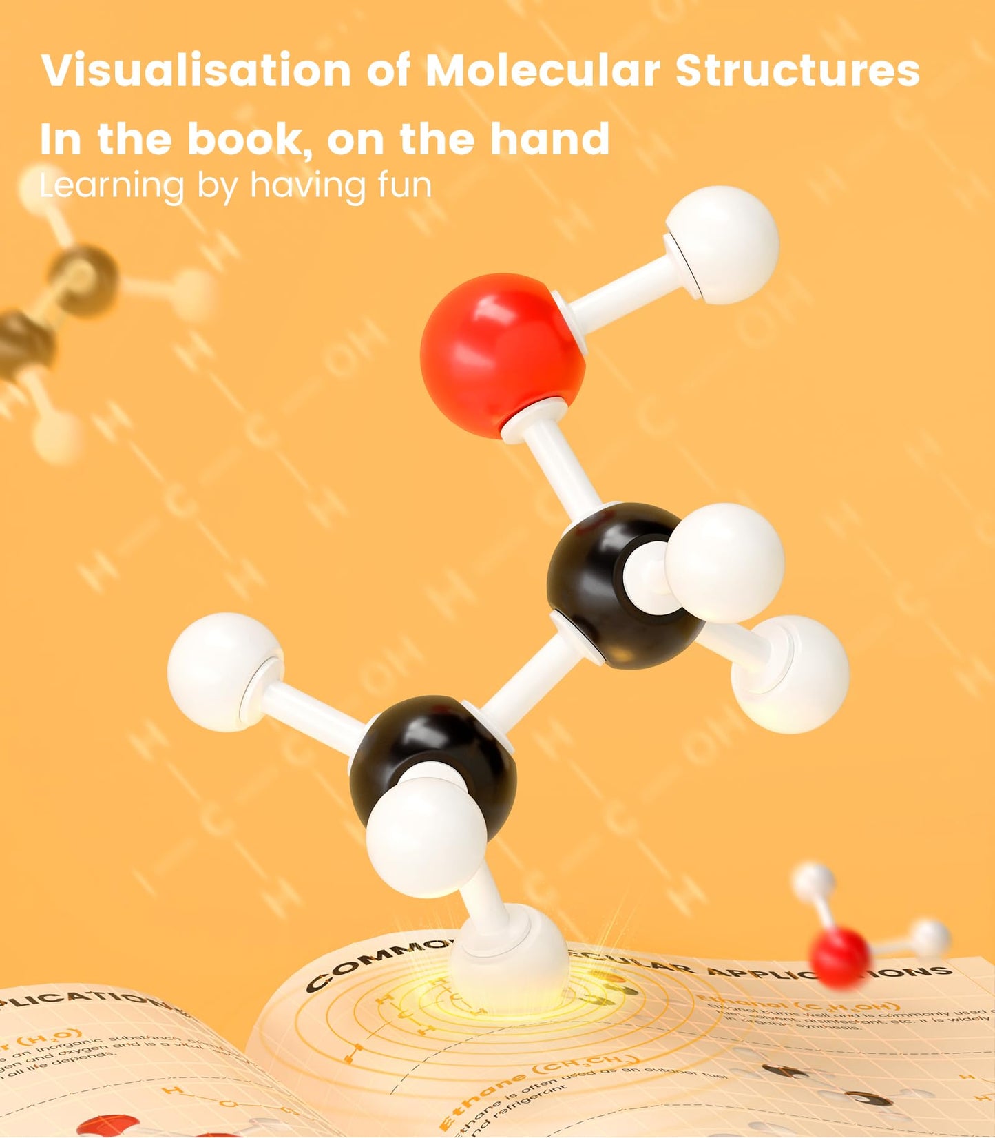 Molecular Model Kit-240 Pcs,Chemistry Molecular Visual Modeling Kit For Organic&Inorganic Learning,Atomic Element Model Set For