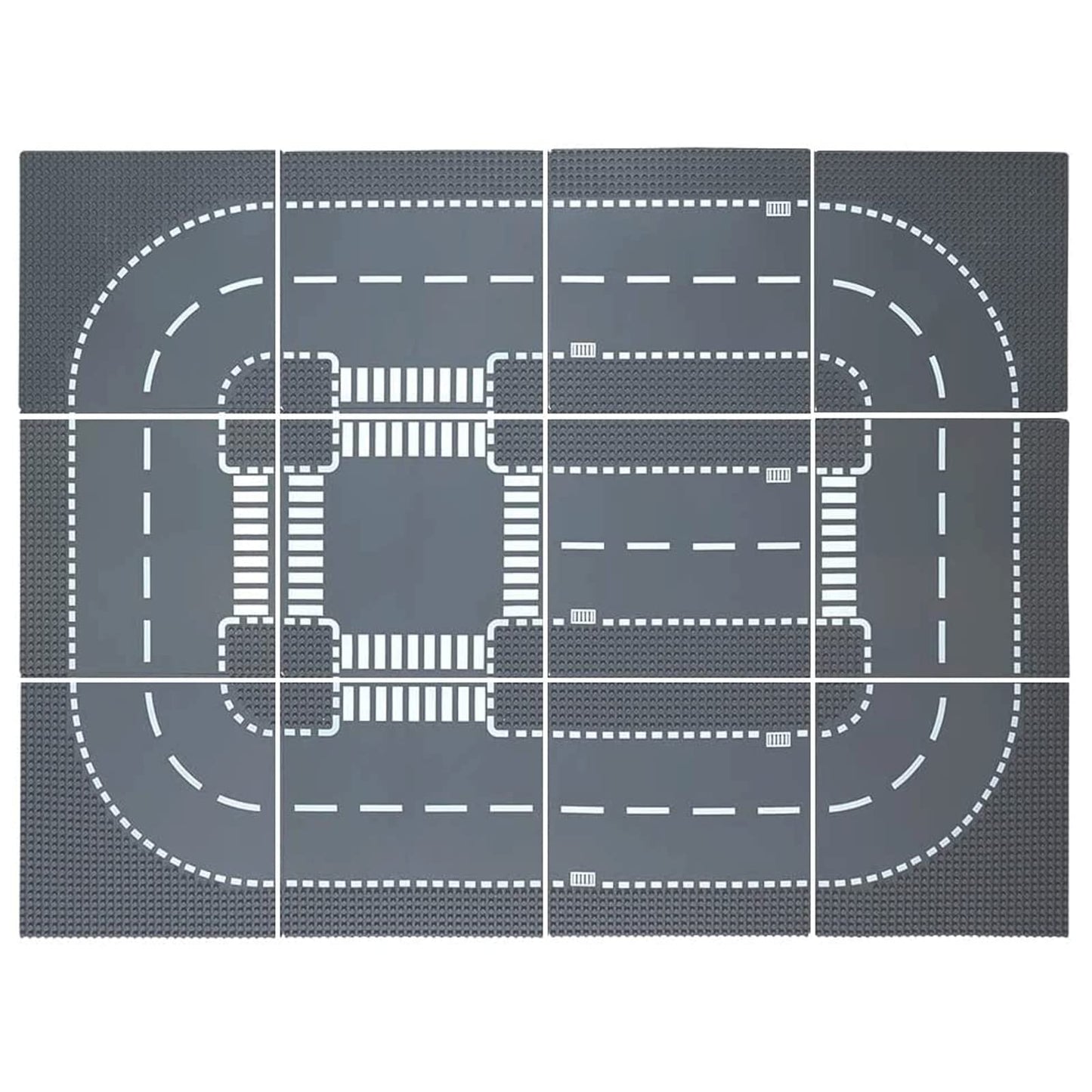 Homikidy Road Base Plates For City Road Building Block 12 City Street Plates  10X10Road Baseplates For City Street -Like New