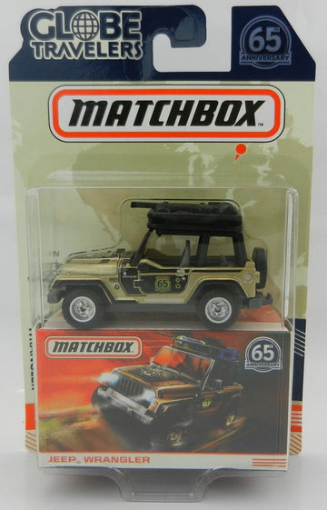 Matchbox Globe Travelers Gold/Black Jeeep Wrangler 65Th Anniversary