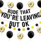 Rude That You'Re Leaving But Ok Banner Funny Retirement Party Decoration Supplies Glitter Hanging Garland Balloons Bunting Offic