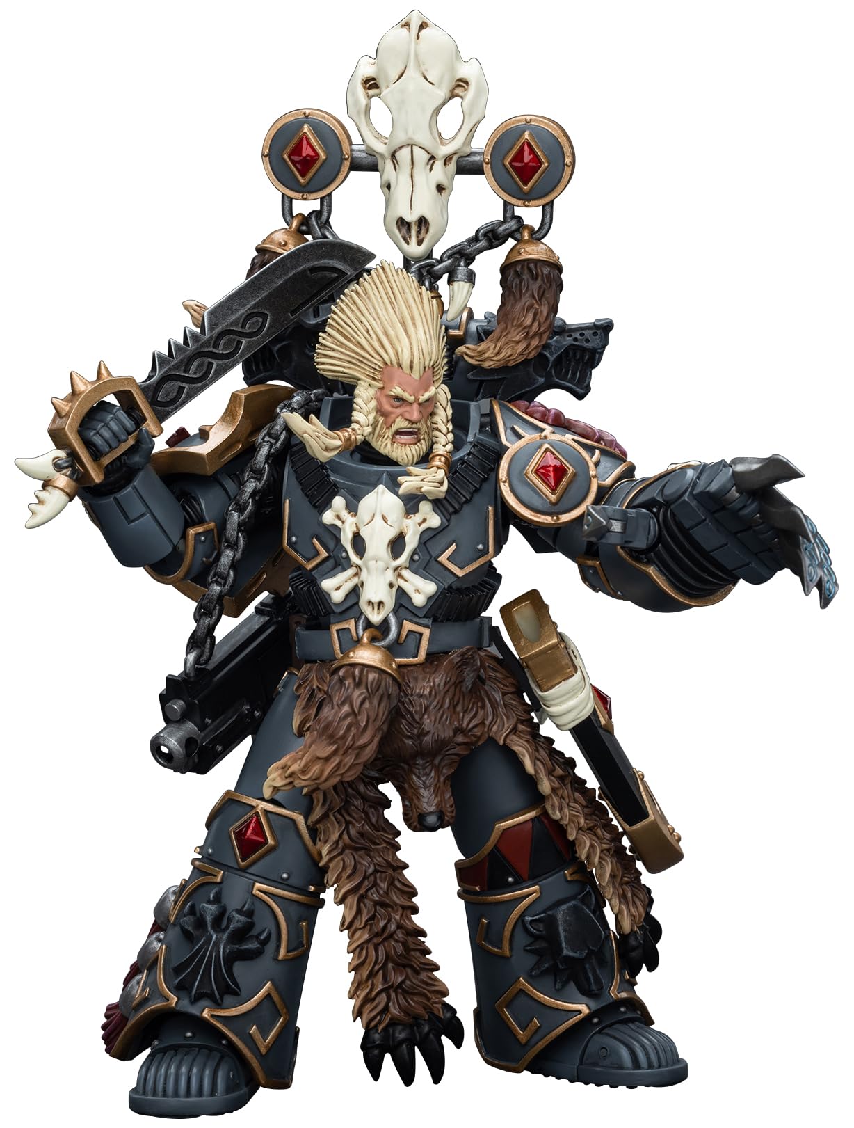 Joytoy Warhammer 40K 1/18 Action Figures, Space Wolves Geigor Fell-Hand Perfect For Collectors & Decor, Ideal Gift For Birthdays