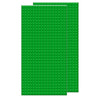 Ekind 2 Pcs Classic 5' X 10' Building Baseplates, Compatible With Major Brands Toy Bricks, Encourage Logic & Creativity Through Play, Ideal Stem Activities For Children (Green)
