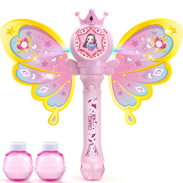 Dolanus Mermaid-Themed Bubble Wands For Kids Girls - Light & Music Bubble Machine, Gifts For 3 4 5 6 7 8 Year Old Girl Toddler B