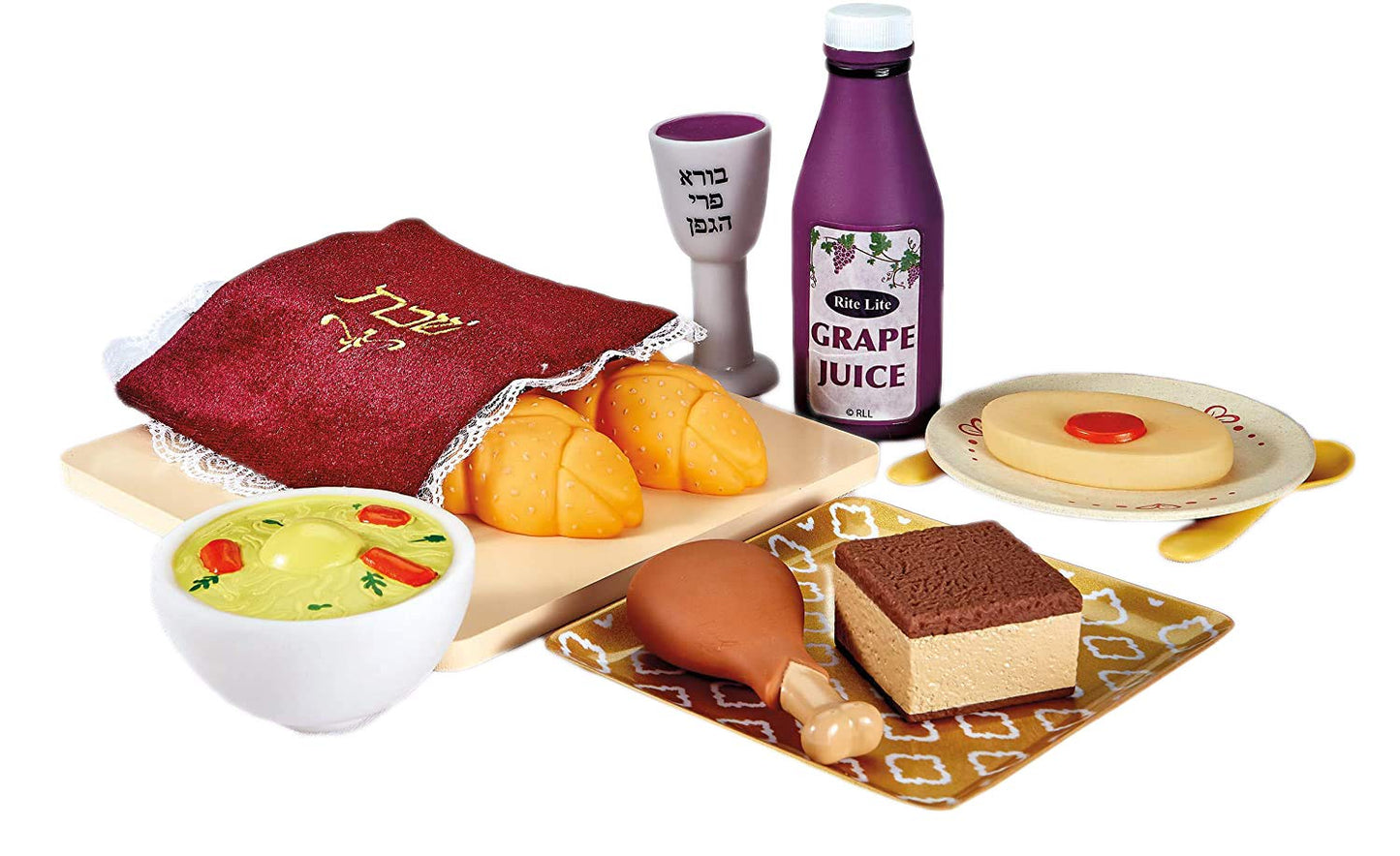 Rite Lite My First Shabbat Food Set - Jewish Kids Gift, Judaica Pretend Play, Great Jewish Educational Toy
