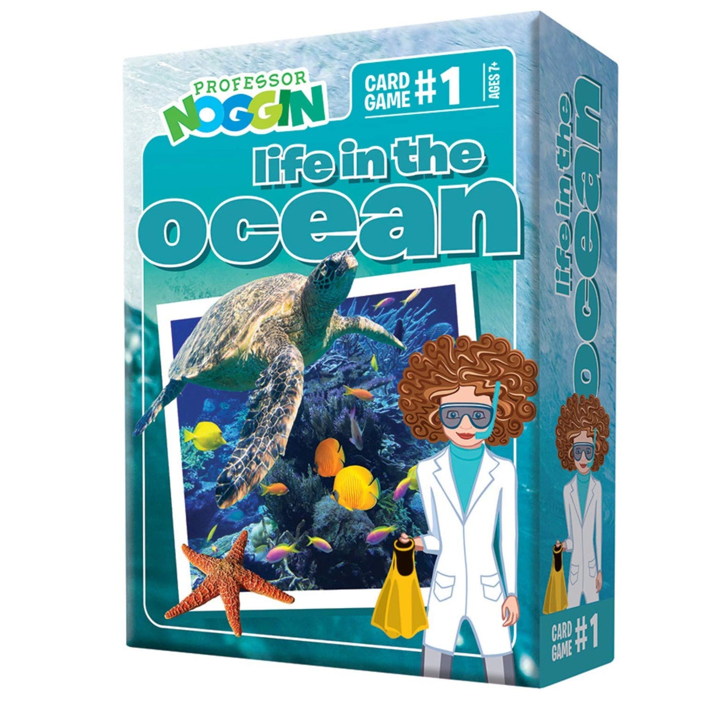 Outset Media Professor Noggin'S Life In The Ocean Trivia Card Game - An Educational Based Card Game For Kids - Trivia, True Or F