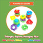 KIDS KORNER Jumbo Nuts and Bolts - Montessori Fine Motor Skills Game, 12 pcs, ABS Plastic, Rainbow Colors, Model [PO]