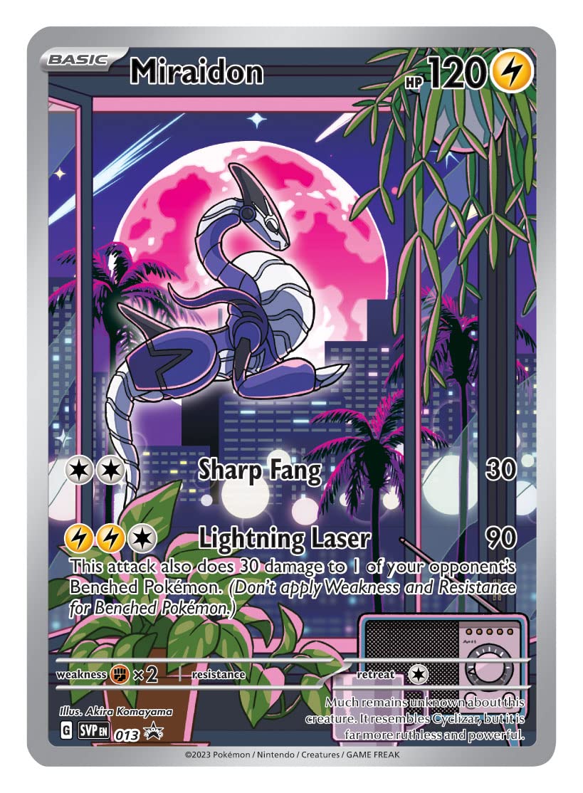 Pok?mon TCG: Scarlet and Violet advanced Trainer Box - Miraidon Purple (1 Full Art Promo Card  9 Boosters and enhanced Accessories)