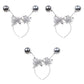 Beistle 20813 3 Piece Silver Ball Boppers, Silver