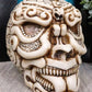 Ebros Gift Aztec Quetzalcoatl Snake Cranium Skull Statue Halloween Skeleton Head Figurine