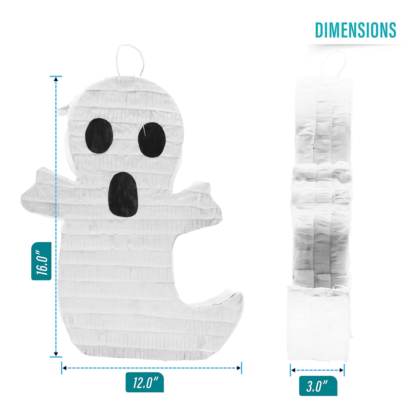 Costume Wizard Spooky Ghost Pinata-Halloween Mexican Pinatas for Birthday Parties and Events,Themed Fillable Pinata for Candy,To