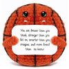 Lestp Funny Gifts Women Positive Basketball Emotional Support Crochet Nuggets Pickle Plush Partner Cute Birthday Gift Gag Metal