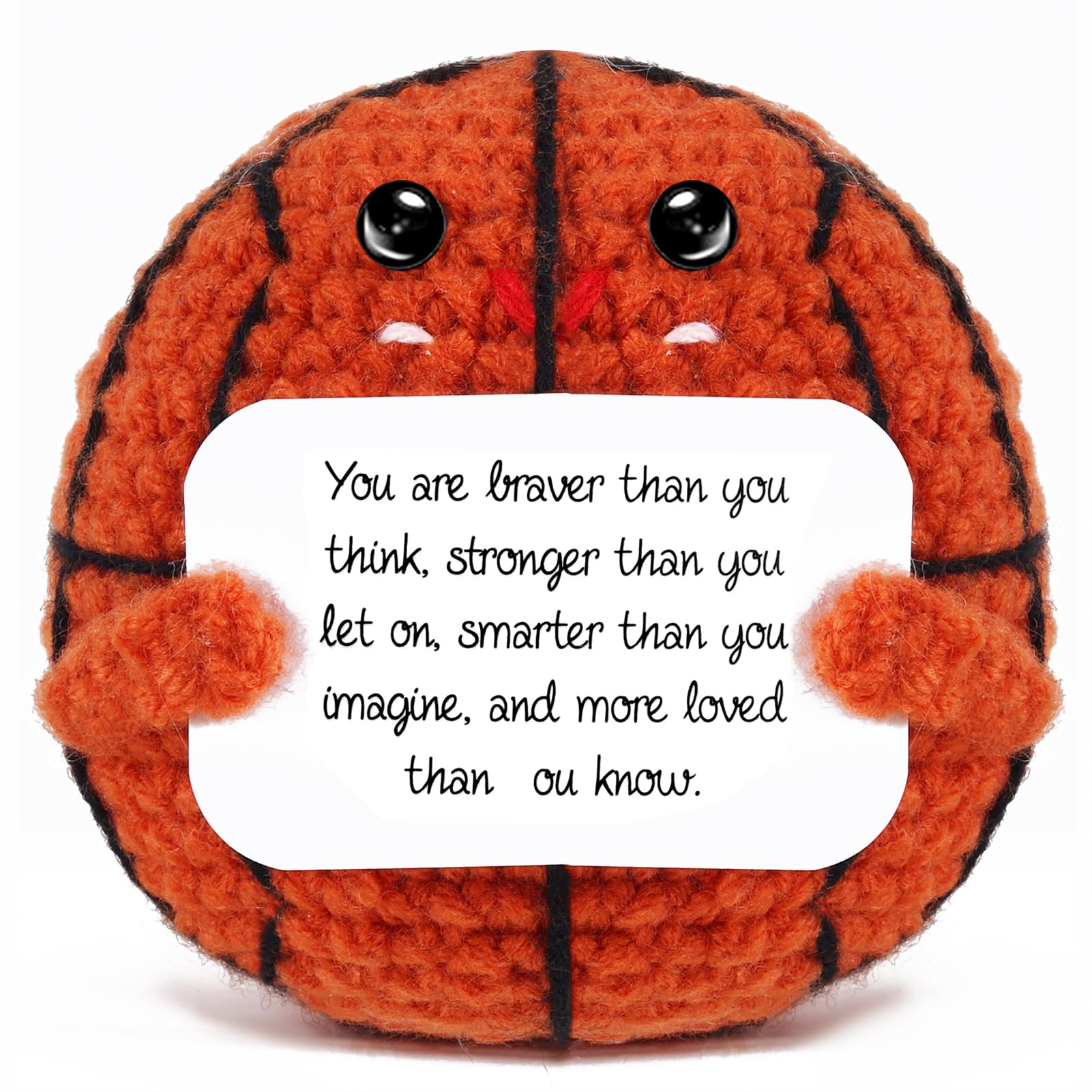 Lestp Funny Gifts Women Positive Basketball Emotional Support Crochet Nuggets Pickle Plush Partner Cute Birthday Gift Gag Metal