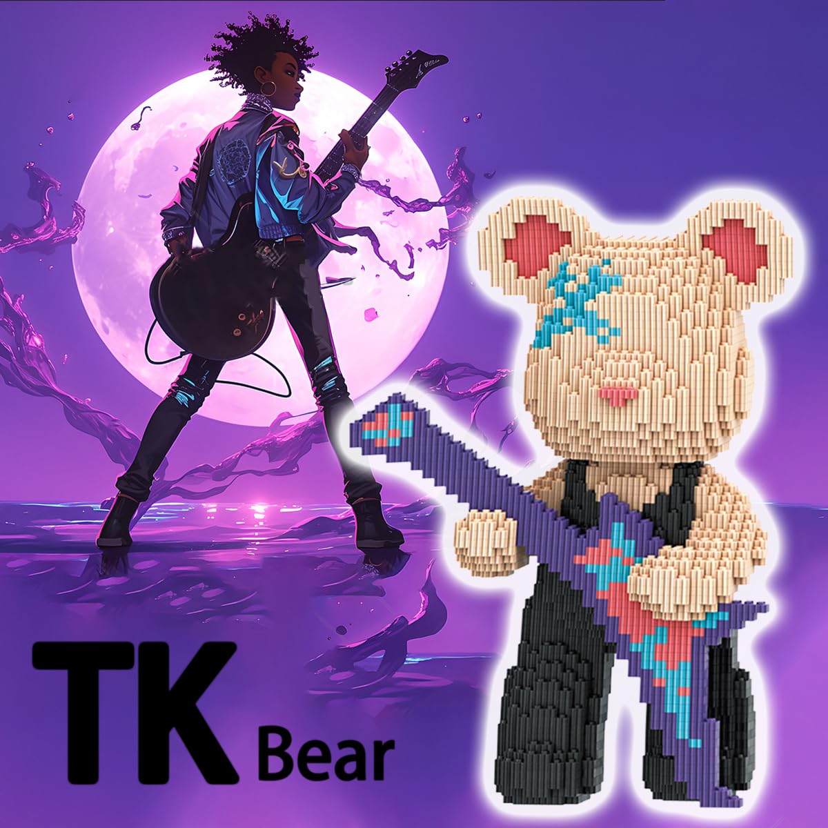 VIIOVOIIV TK Teddy Bear Building Blocks Set, 4500 Pieces, 8.6"x5.5"x12.6", Multicolor, Plastic, Model LHT10, Perfect