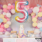 Katchon, Giant Rainbow Number 5 Balloon - 40 Inch | 5 Balloon Number For 5Th Birthday Decorations | Rainbow 5 Balloon, Rainbow Birthday Decorations | 5 Birthday Balloon, Unicorn Party Decorations