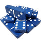 Marion Domino Double 6 Blue Jumbo Tournament Professional Size With Spinners In Elegant Black Velvet Case.