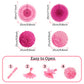 Recosis Party Decorations, Pink Papar Fans Pompoms Garlands For Women Girls Mothers Day Bachelorette Wedding Birthday Baby Showe