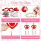 Fennoral 9 Pack Heart Wind Chime Kit For Kids Make You Own Red Heart Wind Chimes Mother'S Day Wooden Ornaments For Kids Art And