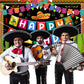 Mexican Happy Birthday Backdrop Mexican Party Decorations 4.9x3.3Ft Fiesta Theme Backdrop Mexico Cinco De Mayo Carnival Decors T