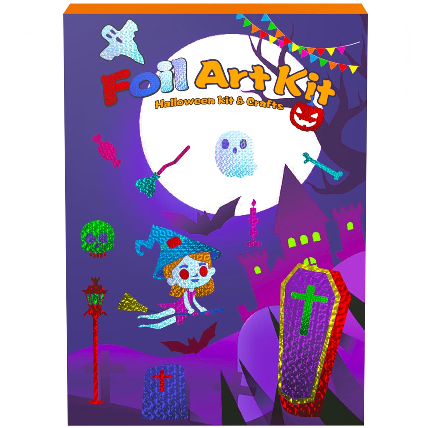 Foil Fun - No Mess Art for Kids, Foil Craft Kits & Fun Supplies, DIY Creative Activity for Holiday Gatherings, Friend Parties, Q