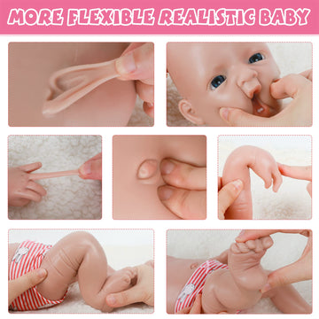 Ivita 20 Inch Full Silicone Baby Dolls,Not Vinyl Dolls,Real Full Body Silicone Baby Dolls Reborn Newborn Baby Dolls - Girl