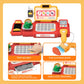 Yalujumb Kids Shopping Cart Trolley Play Set And Pretend Play Calculator Cash Register Toy With Pretend Food And Accessories,Per