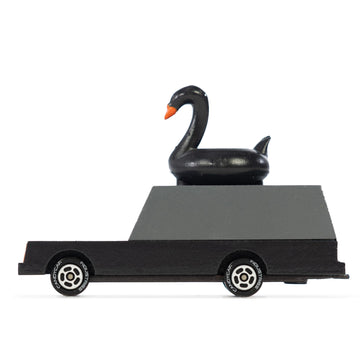 Candycar Wooden Diecast Collection - Black Swan Wagon, Premium Handcrafted Beech Wood Toy Car