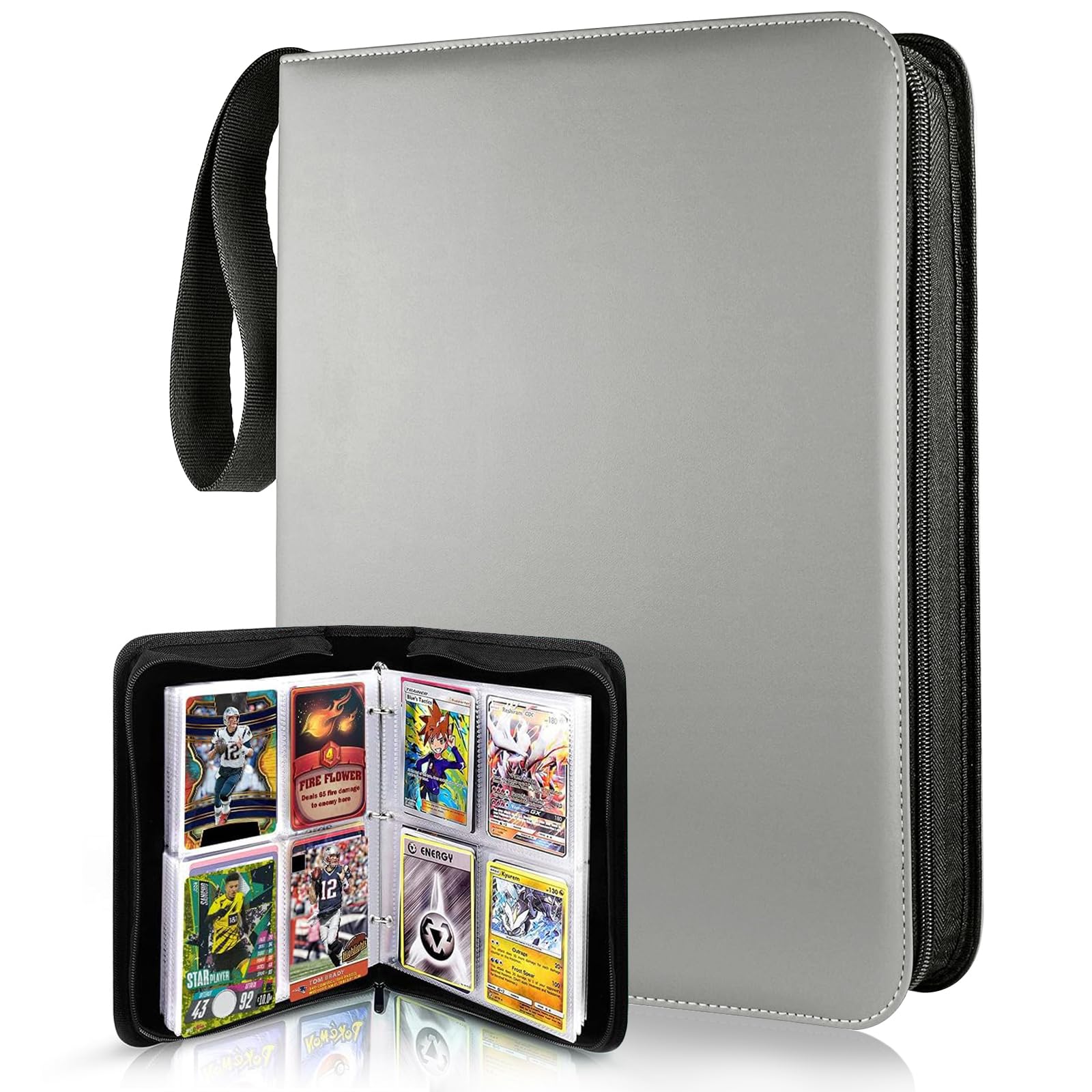 TONESPAC 400 Pockets Card Binder Carrying Holder Compatible with Trading Cards Binder, Coupon Organizer Baseball Card Sleeves, S