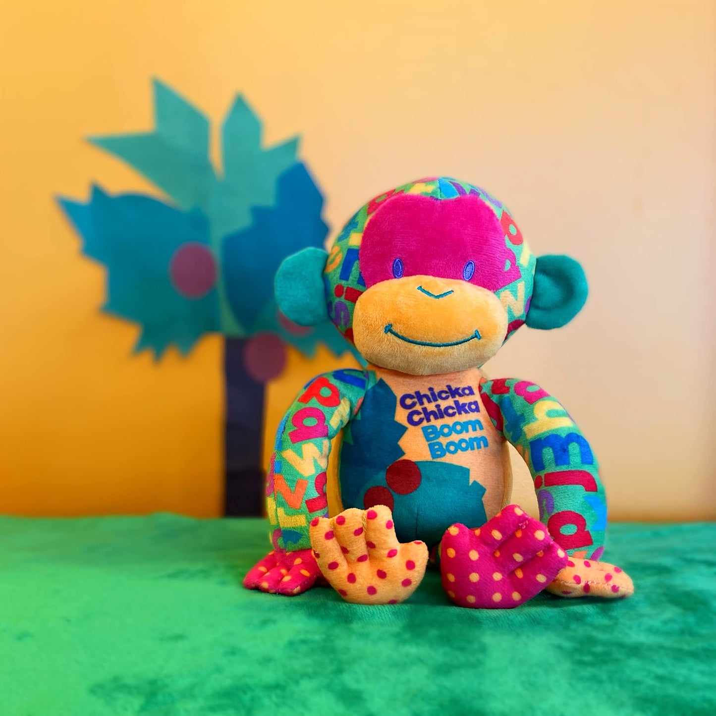 YOTTOY Chicka Chicka Boom Boom Plush Monkey Toy - Soft Stuffed Animal, 7.5” - Perfect Gift for Kids and Toddlers