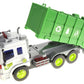 PowerTRC Friction Powered Garbage Truck Toy with Lights and Sounds