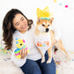 Pearhead Puppy Pinata Dog Toy, Rope Tug Toy for Dogs, Colorful Interactive Dog Toys, Party Pinata Toy for Dogs, Plush Chew Toy,