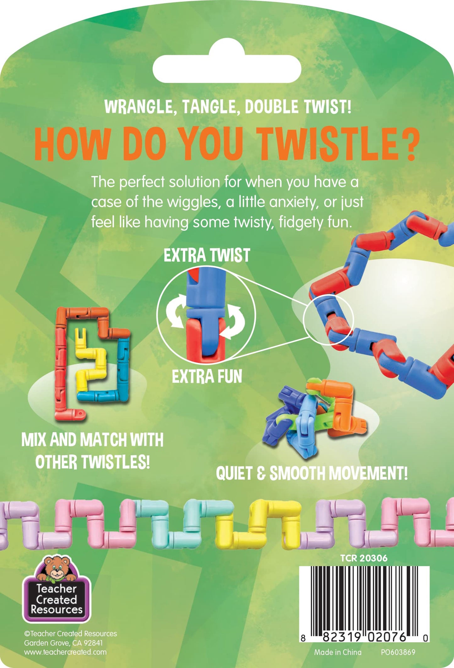 Twistle Double Twist Fidget Sensory Toy - Red And Blue
