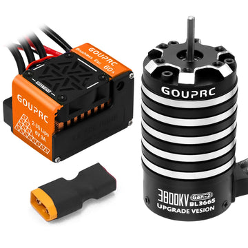 Gouprc Bl3655 3800Kv Brushless Motor Shaft 3.175Mm Diameter With Upgrade Gen-2 60A Brushless Esc Electric Speed Controller Combo
