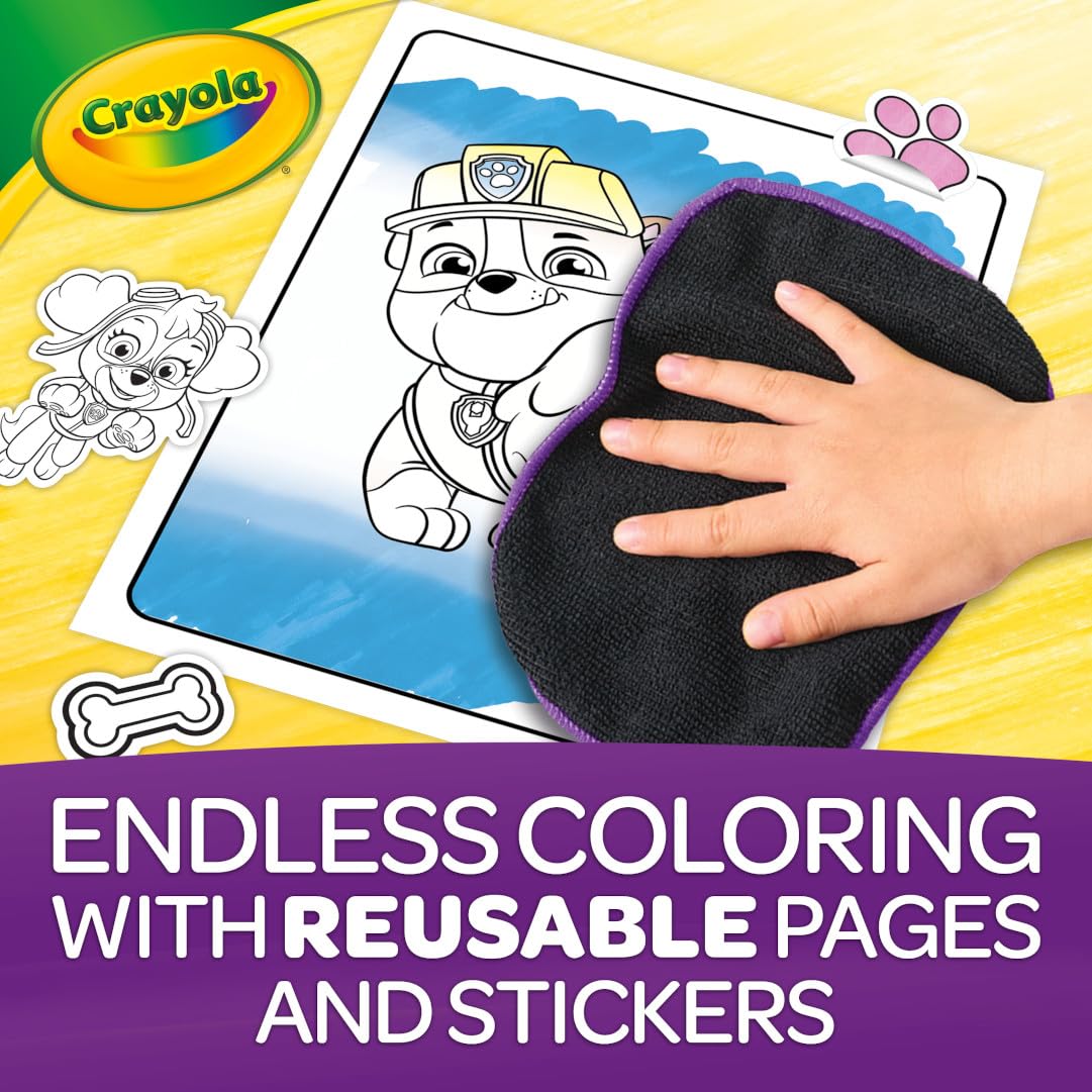Crayola PAW Patrol Sticker Activity Pad - 12 Coloring Pages, 100+ Stickers, 6"x8", Plastic, Color & Erase, Model 811533